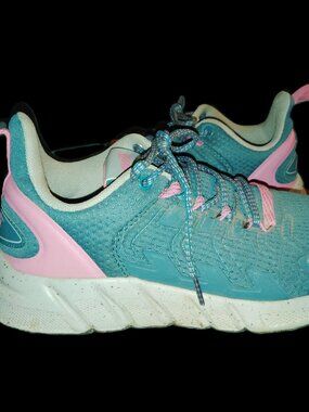 AVIA TRAIL WALKER SNEAKERS TEAL/PINK ATHLETIC GYM WALKING SHOES~WOMENS SIZE 8.5